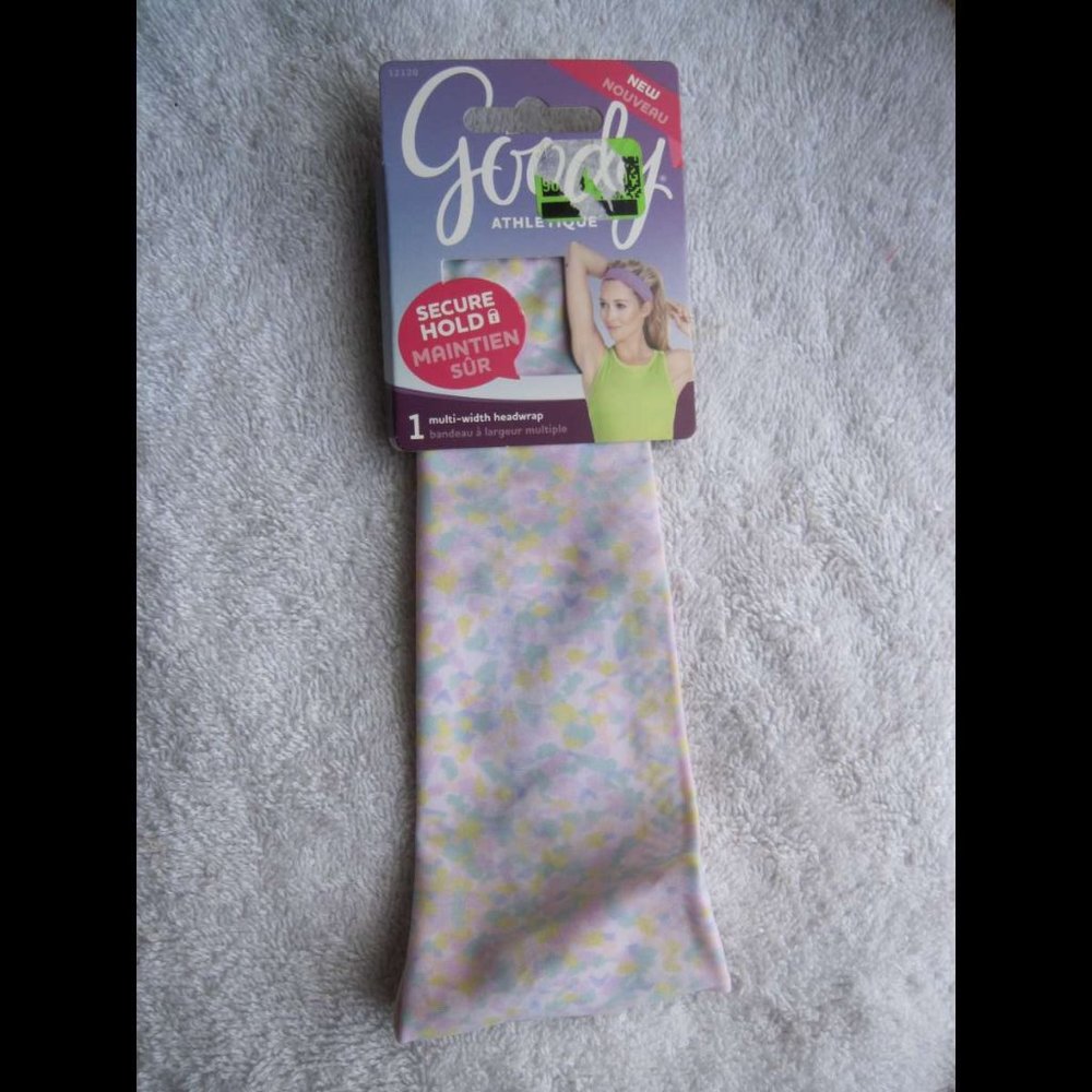 1 Goody Athletique Multi Width Headwrap Soft Gentle Hold Fabric Ouchless Band